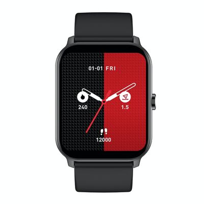 SW034A - Smarty 2.0 Connected Watch - Silikonarmband - Herzfrequenzalarm, Bluetooth-Anrufe, Chronograph, Taschenlampeneffekt