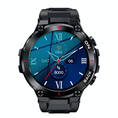 SW059A - Smarty 2.0 Connected Watch - Silikonarmband - Erinnerung an medizinische Behandlung, Nachrichten- und Anrufbenachrichtigungen, Chrono, GPS