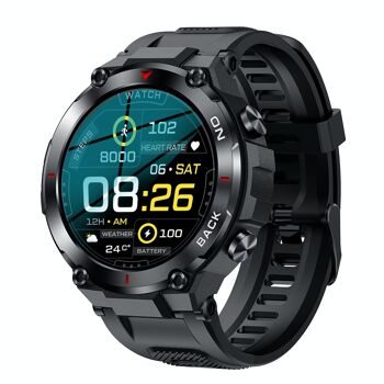 SW059A - Montre Connectée Smarty 2.0 - Bracelet en silicone - Pense bête traitement médical, Notifications messages et appels, Chrono, GPS 2