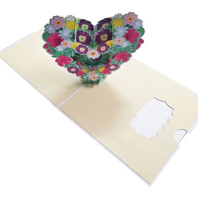 Cuore di fiori porte photo Popup 3D