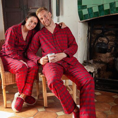 Lee Valley Flannel Pyjamas - LV27 Red Tartan - Royal Stewart