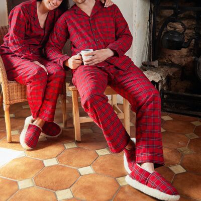 Pijama de franela Lee Valley - Tartán rojo LV27 - Royal Stewart