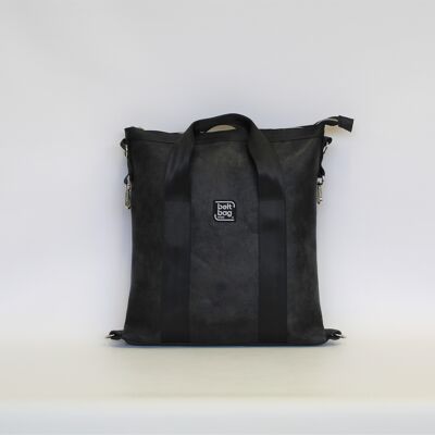 SMART MEDIUM Vintage schwarze Rucksacktasche