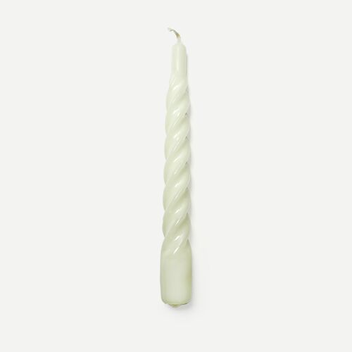 White Twisted Gloss Candles (Pack of 6)