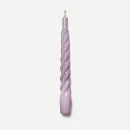 Lilac Twisted Gloss Candles (Pack of 6)