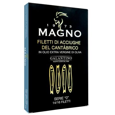 Filets d'anchois de Cantábrico '0' à l'huile d'olive extra vierge du 'Frantoio Galantino'
