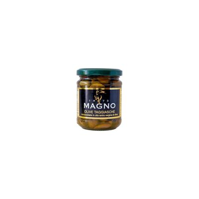 ACEITUNAS TAGGIASCA deshuesadas en aceite de oliva virgen extra 185 g