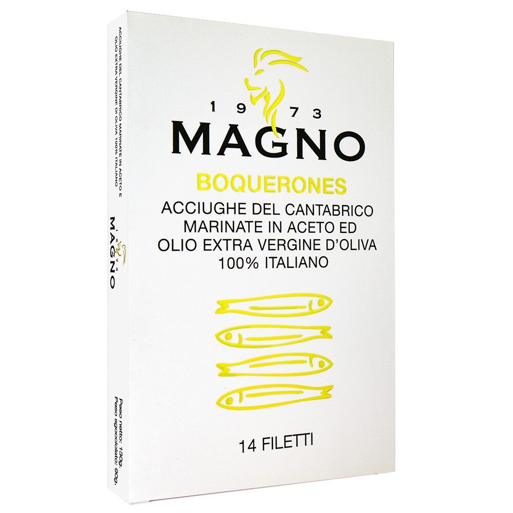 🫒 Boquerones Extra – Filetes de Anchoa del Cantábrico Marinados en Aceite de Oliva Virgen Extra 100% Italiano y Vinagre de Vino – 130g