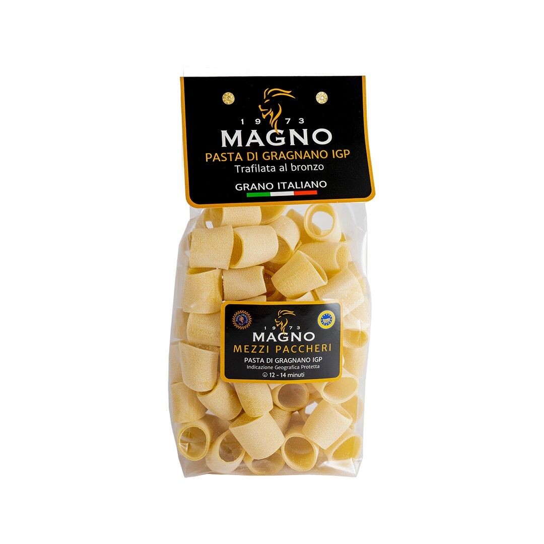 🍝 Mezzi Paccheri di Gragnano IGP – Pasta Artigianale (12 pacchi da mezzo chilo)
