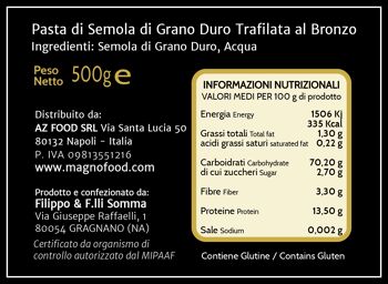 GRAGNANO PÂTES AU COCHON IGP Rigatoni 500g 2