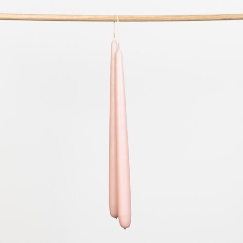 Rose Tapered Dipped Candles - Pairs