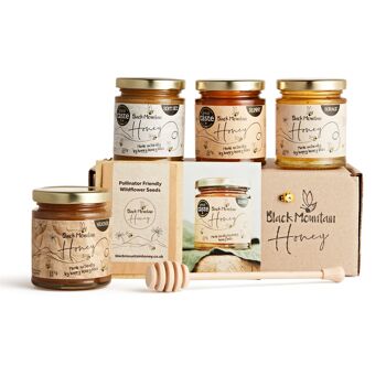 4 pots - Coffret cadeau de miel primé Great Taste Award 1