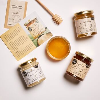 3 pots - Coffret cadeau de miel primé Great Taste Award 4