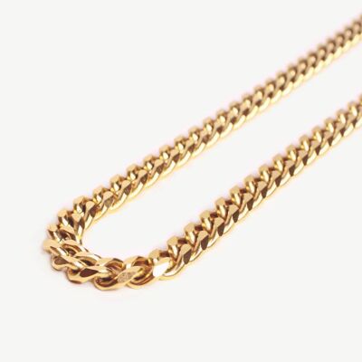 Thérèse gold chunky chain necklace | Handmade jewelry in France