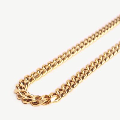 Thérèse gold chunky chain necklace | Handmade jewelry in France