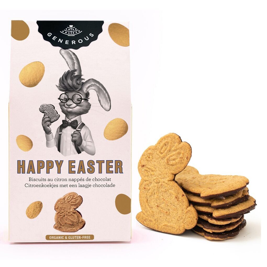 Biscuits nappés de chocolat avec une touche de citron - Edition limitée Pâques - 140g
