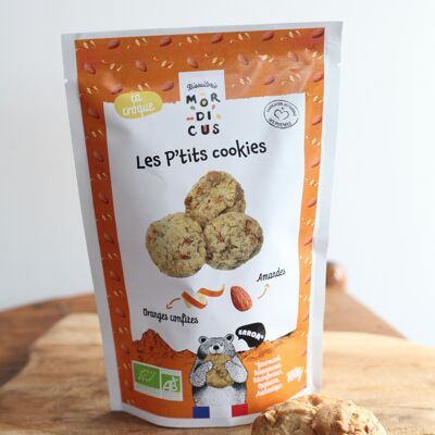 GAMME BIO - BISCUITS SUCRÉS - Cookie oranges confites & amandes - SACHET STAND UP