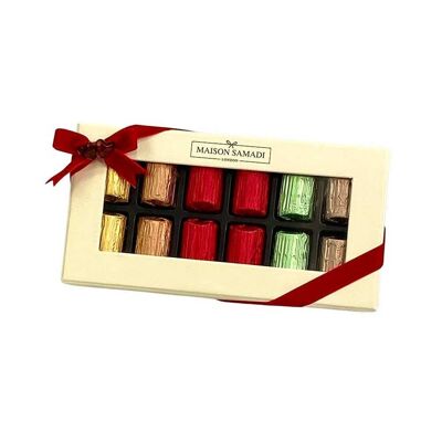 Caja de regalo surtida de chocolate con leche y oscuro, 12 piezas San Valentín