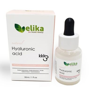 Ácido Hialurónico puro “Koko” de Elikafoods®. Sérum facial
