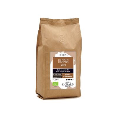 Organic Harrar Mocha Coffee 250 g, Beans