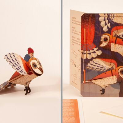Owl - 3D Deco greeting card