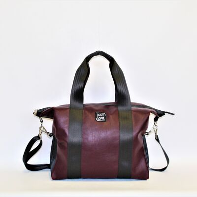 Bag with handles and shoulder strap BAULETTO wine red