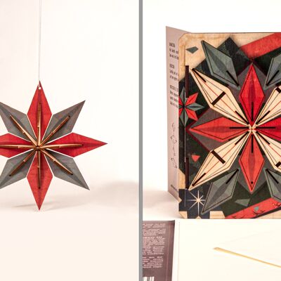 Poinsettia - Tarjeta de felicitación 3D Deco