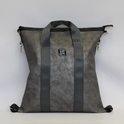 SMART gray mottled silver backpack bag