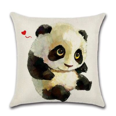 Cushion Cover Panda - Small Heart