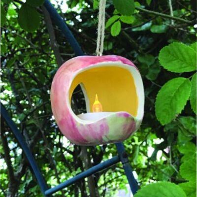 A Led Garden Tealight Holder -Pottery Heritage Beauty of Bath pear