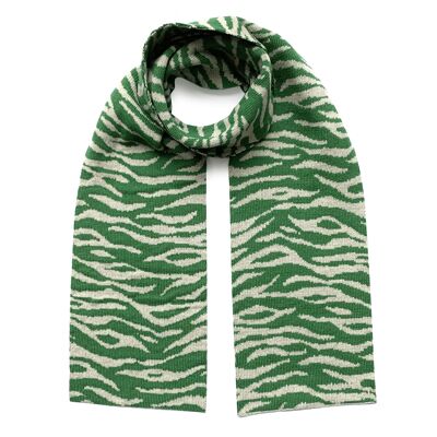 Bufanda de lana de tigre y cachemir Verde
