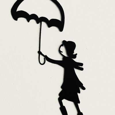Regenschirm und Hut, Wanddekoration