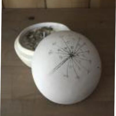 A From our Garden Dandelion Clock Wind Seed Head Design Candle Pot