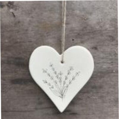 Botanisches Samenkopf-Lavendel-Design-hängendes Herz