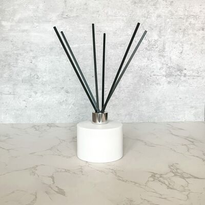 Cylinder Reed Diffuser 200ml: Gloss White