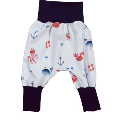 Baby pants sea friends size 50/56 to 86/92 Handmade