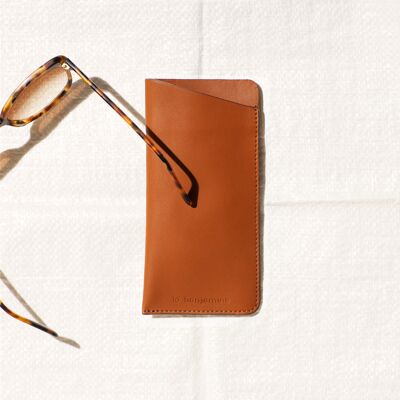 Etui lunettes cuir 70 Cognac