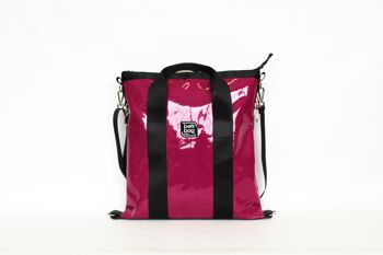 Sac à dos SMART MEDIUM laqué fuchsia 3