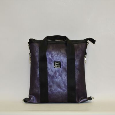 SMART MEDIUM purple mottled gold backpack bag