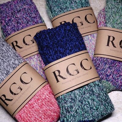 Chaussettes colorées en coton RGC
