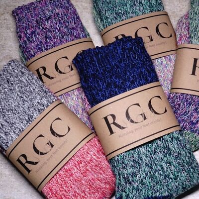 Chaussettes colorées en coton RGC