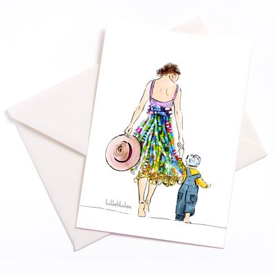 Prettyflowerjewelry - tarjeta con núcleo de color y sobre | 149