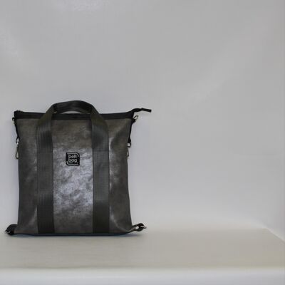 SMART MEDIUM gray mottled silver backpack bag