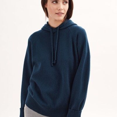 Pull à capuche cachemire et laine