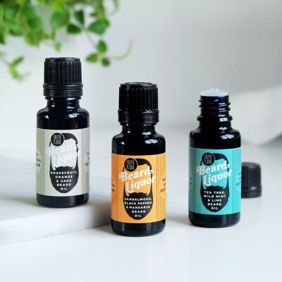 Beard Oil - Beard Liquor Natural Vegan Beard Oil - Pomelo, Naranja y Salvia