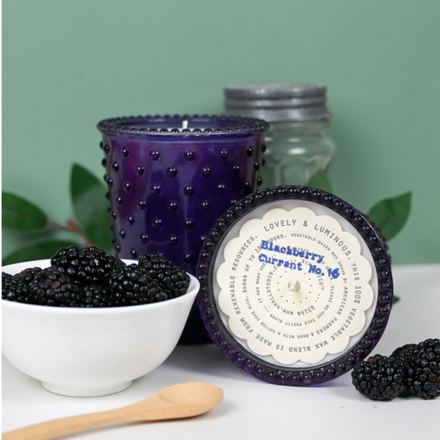 Simpatico Hobnail Glass #16 Blackberry Currant