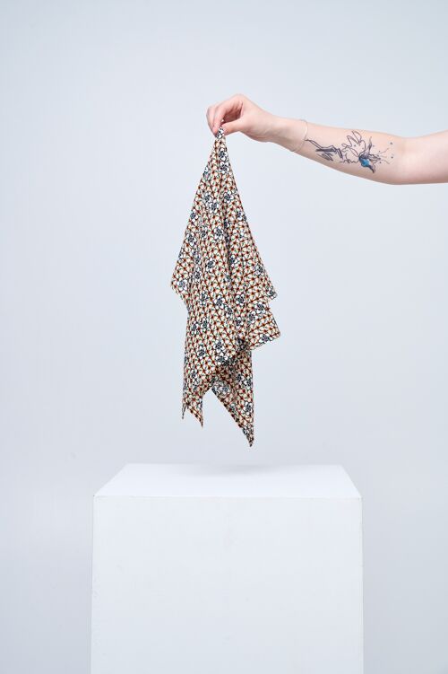 Hypnotic Lotus Martini Scarf, 64x64cm || Viscose Scarf, Scarf for everyday, LIMITED EDITION