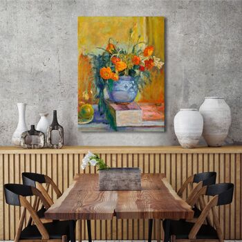 Impression sur toile : Pierre Bonnard, Renoncules dans un vase bleu 2
