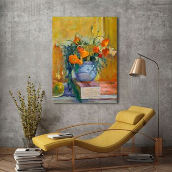 Impression sur toile : Pierre Bonnard, Renoncules dans un vase bleu 3