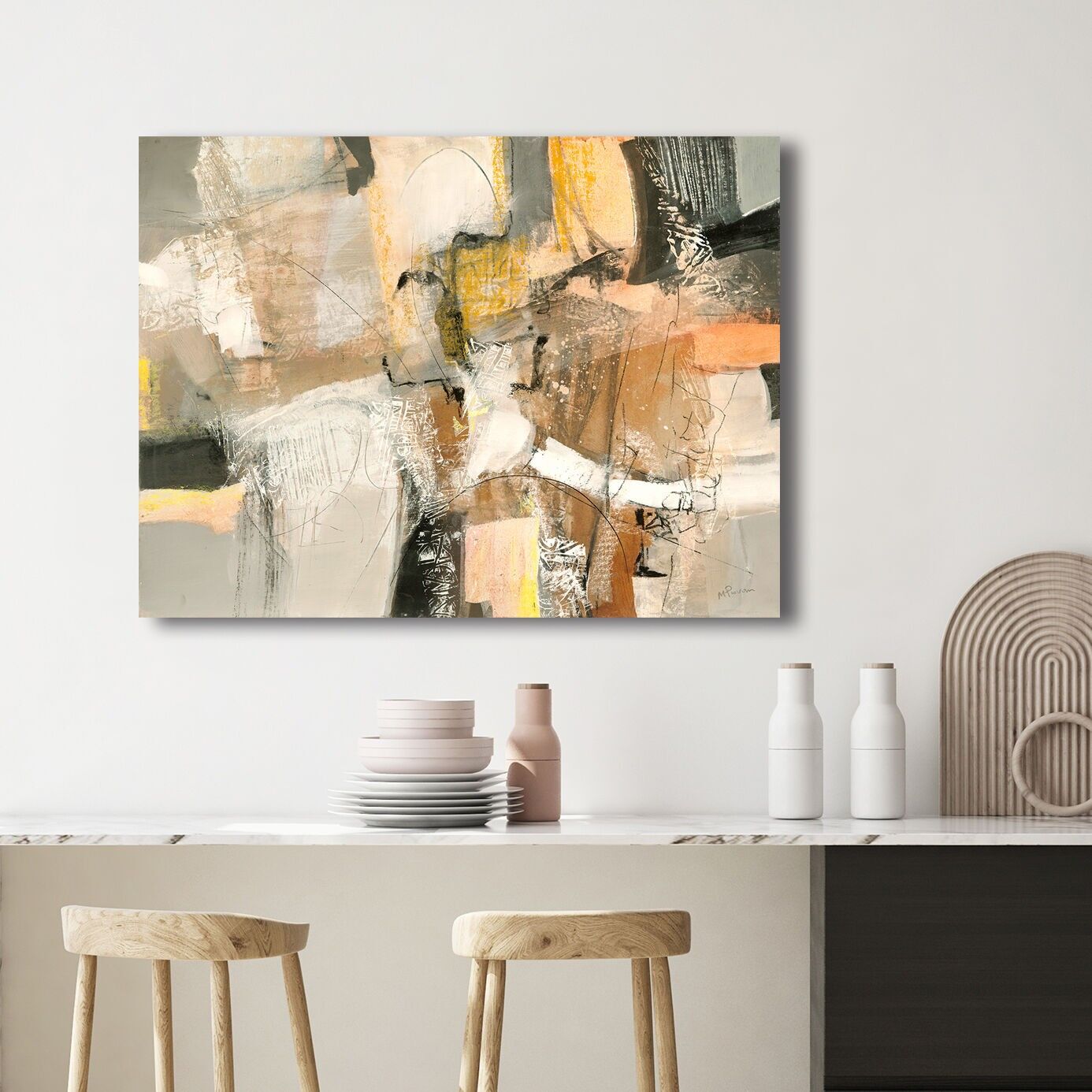 Quadro astratto su tela: Piovan, Altruismo contagioso